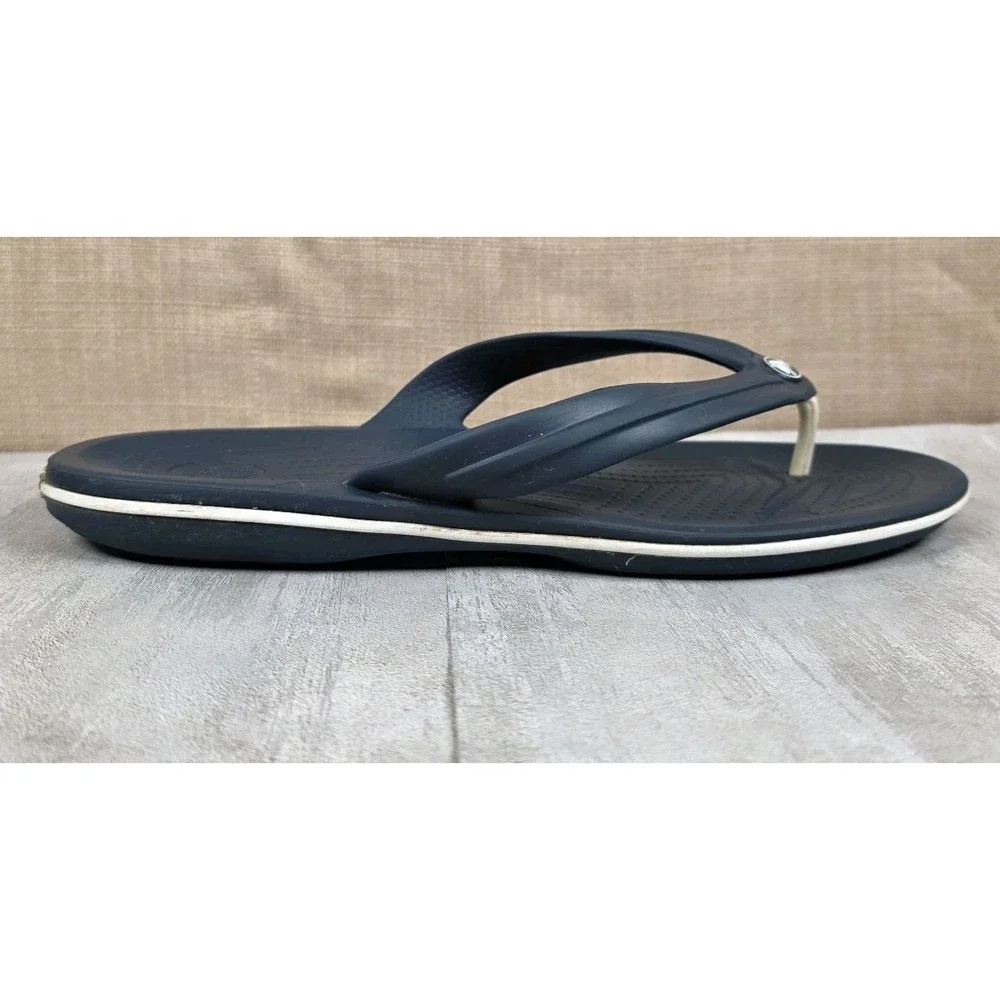 Crocs Crocband Mens 9 Womens 11 Blue Beach Pool Outdoor Flip Flops Thong Sandals
